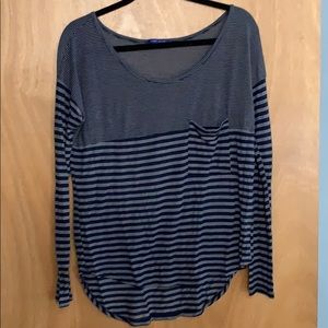 Sheer Loose-fit Long-Sleeve Shirt